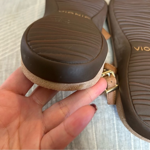 Vionic Kirra Toe Post Sling Back Leather Sandals Womens 9 - Picture 9 of 9